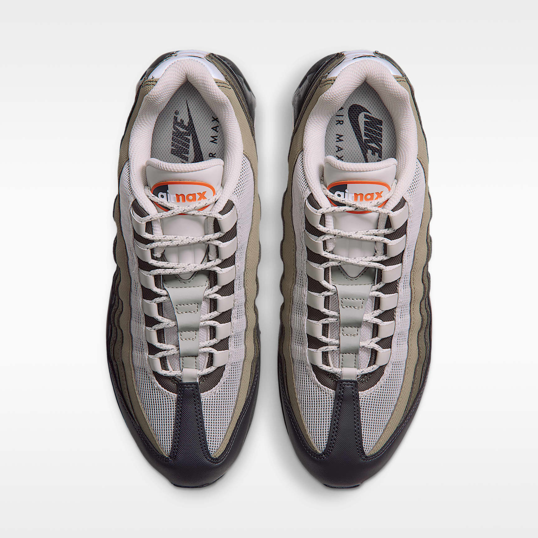 Nike Air Max 95 Big Bubble Schuh (Herren) – Light Bone/Anthracite/Dark Loden/Safety Orange