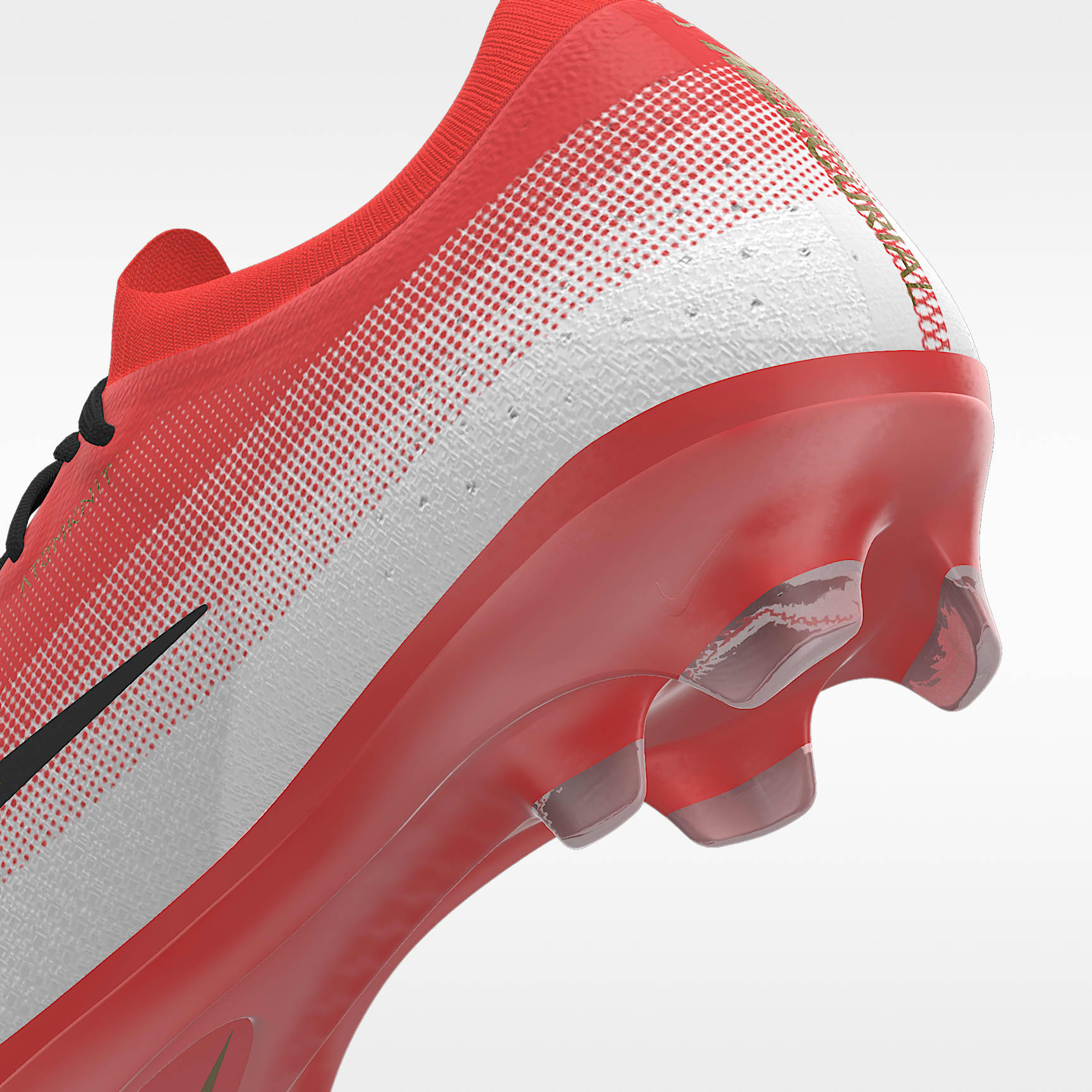 Nike Mercurial Vapor 17 Elite By You personalisierbarer Low-Top-Fußballschuh für normalen Rasen – Bright Crimson/Weiß [3389900446]