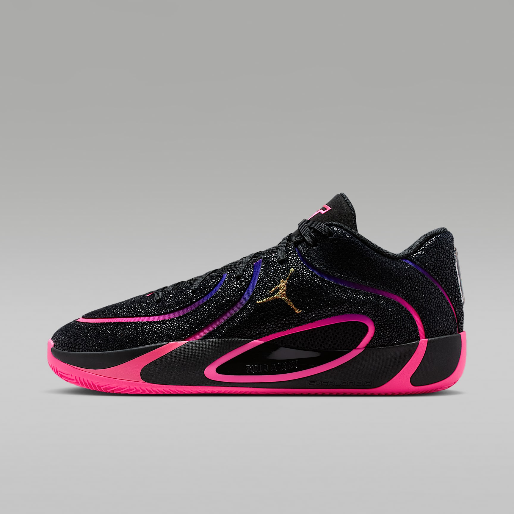Tatum 4 "Playoffs" Basketballschuh – Schwarz/Fierce Purple/Racer Blue/Hyper Pink