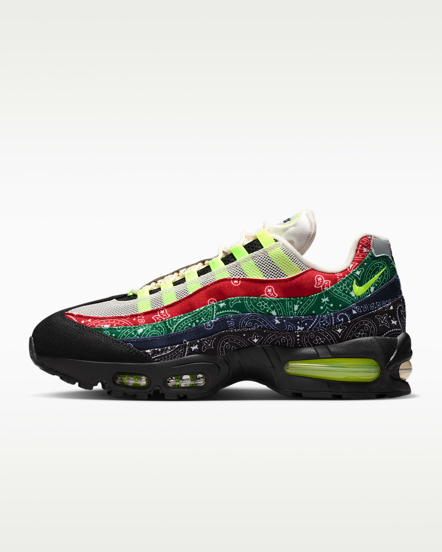 Nike Air Max 95 Big Bubble Schuh (Herren) – Sail/University Red/Sport Green/Volt
