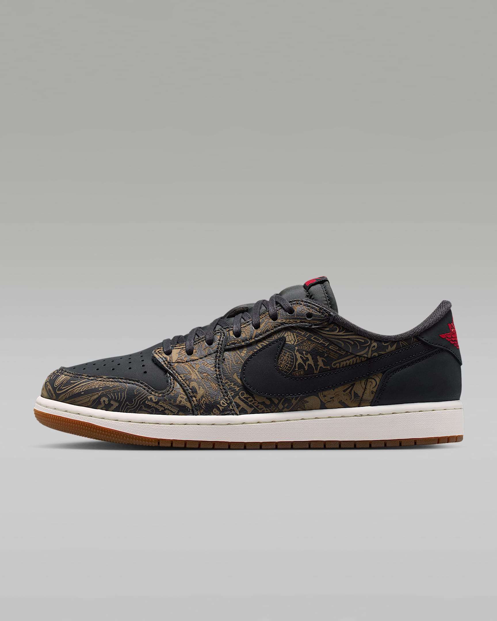Air Jordan 1 Low OG "Laser" Schuh (Herren) – Schwarz/Summit White/Summit White/Varsity Red