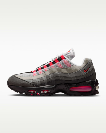 Nike Air Max 95 Big Bubble Schuh (Herren) – Schwarz/Medium Ash/Dark Pewter/Solar Red