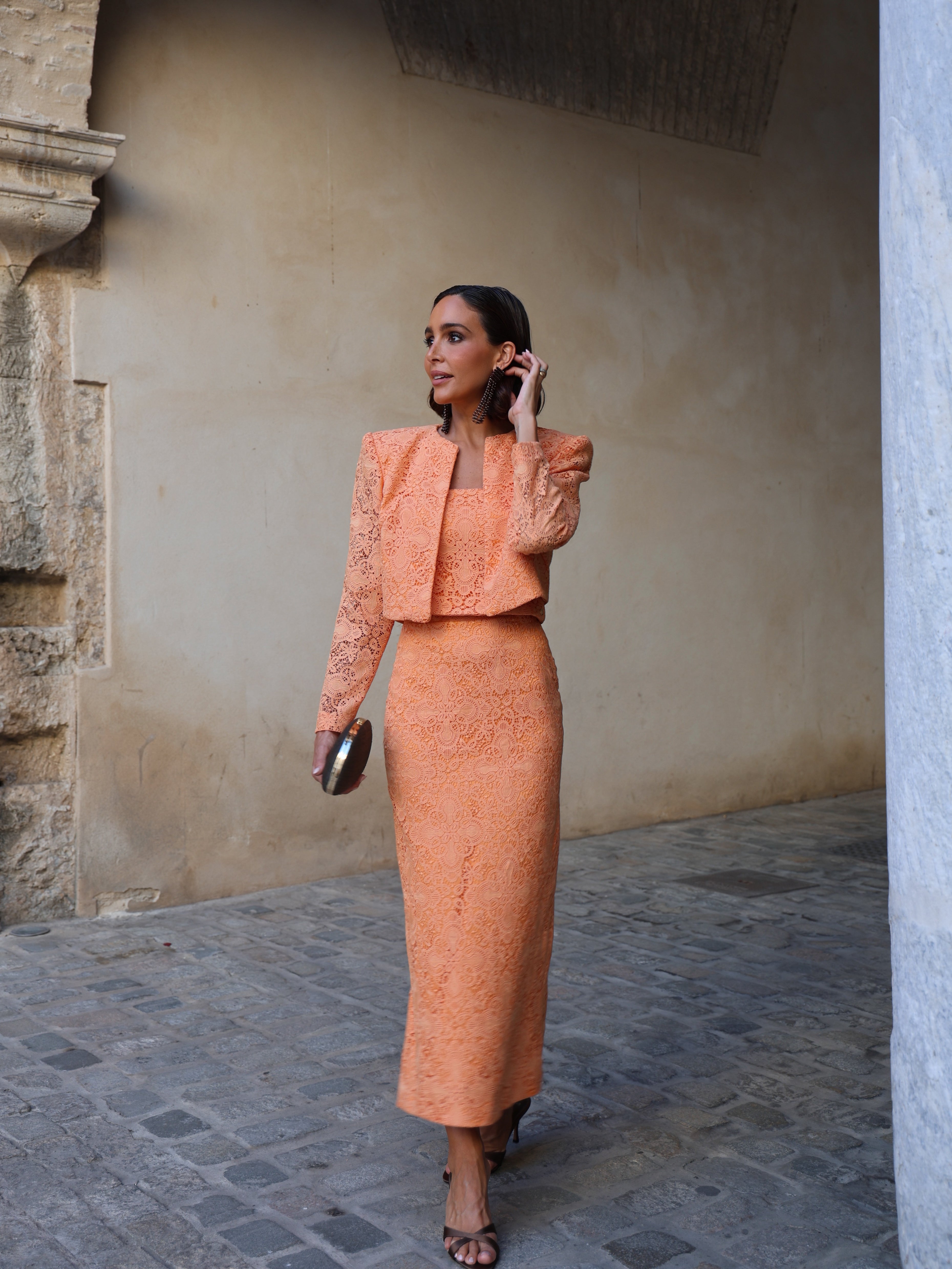 Falda Aura Papaya