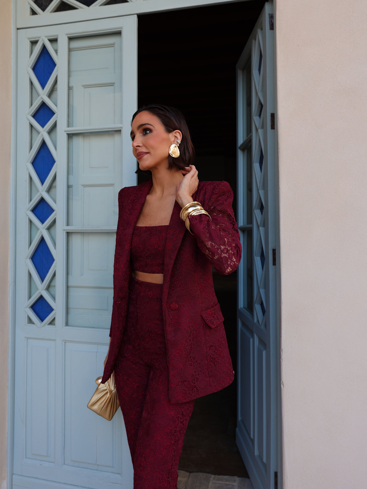 Chaqueta Aura Burdeos
