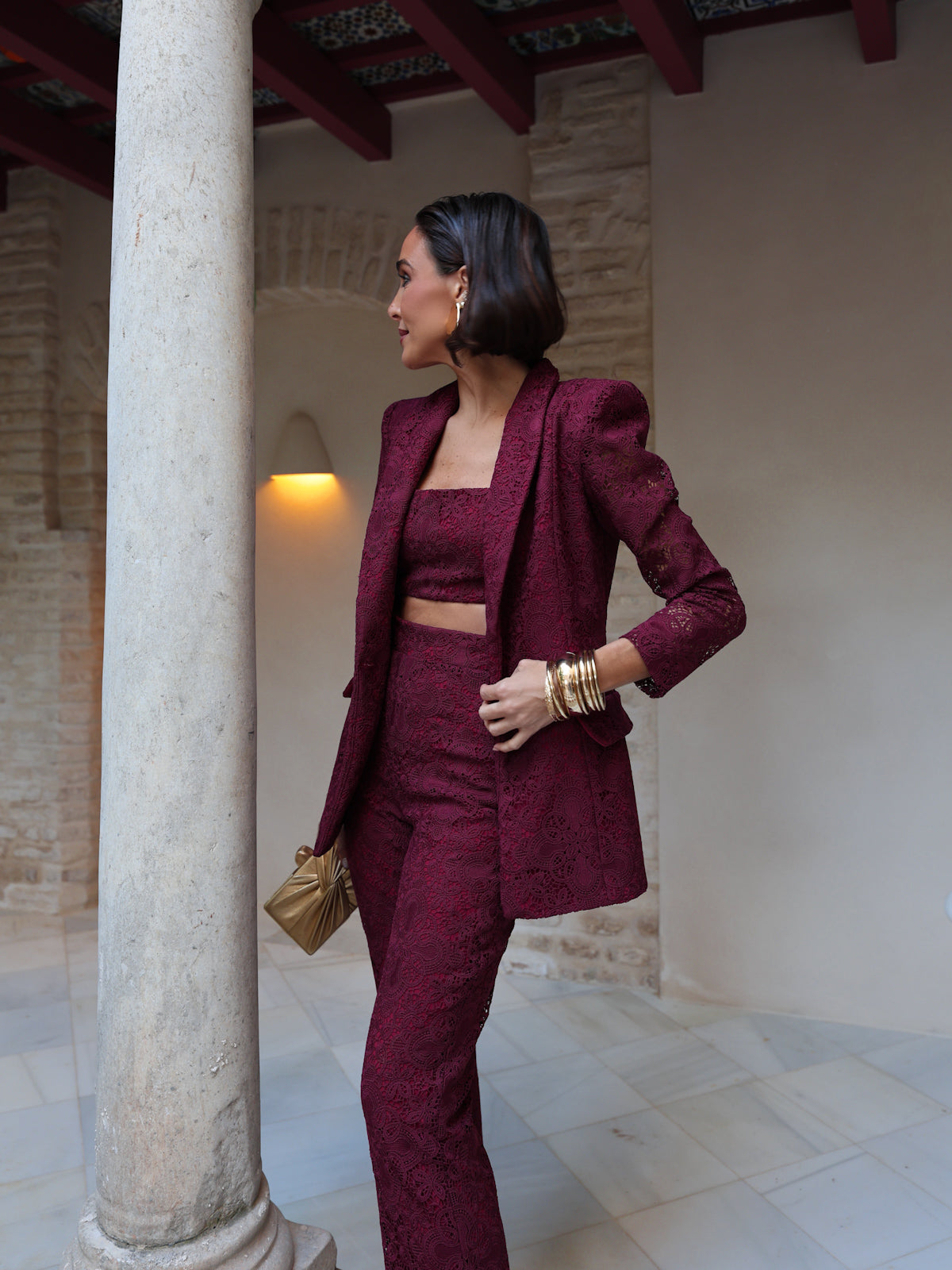 Chaqueta Aura Burdeos
