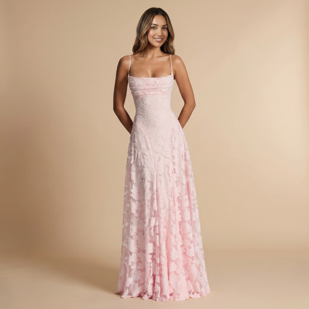 Women's Wedding Guest Floral Lace Maxi Dress Spaghetti Strap - product image 2