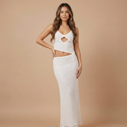 Women's Cocktail Cutout V Neck Maxi Dress - product image 1