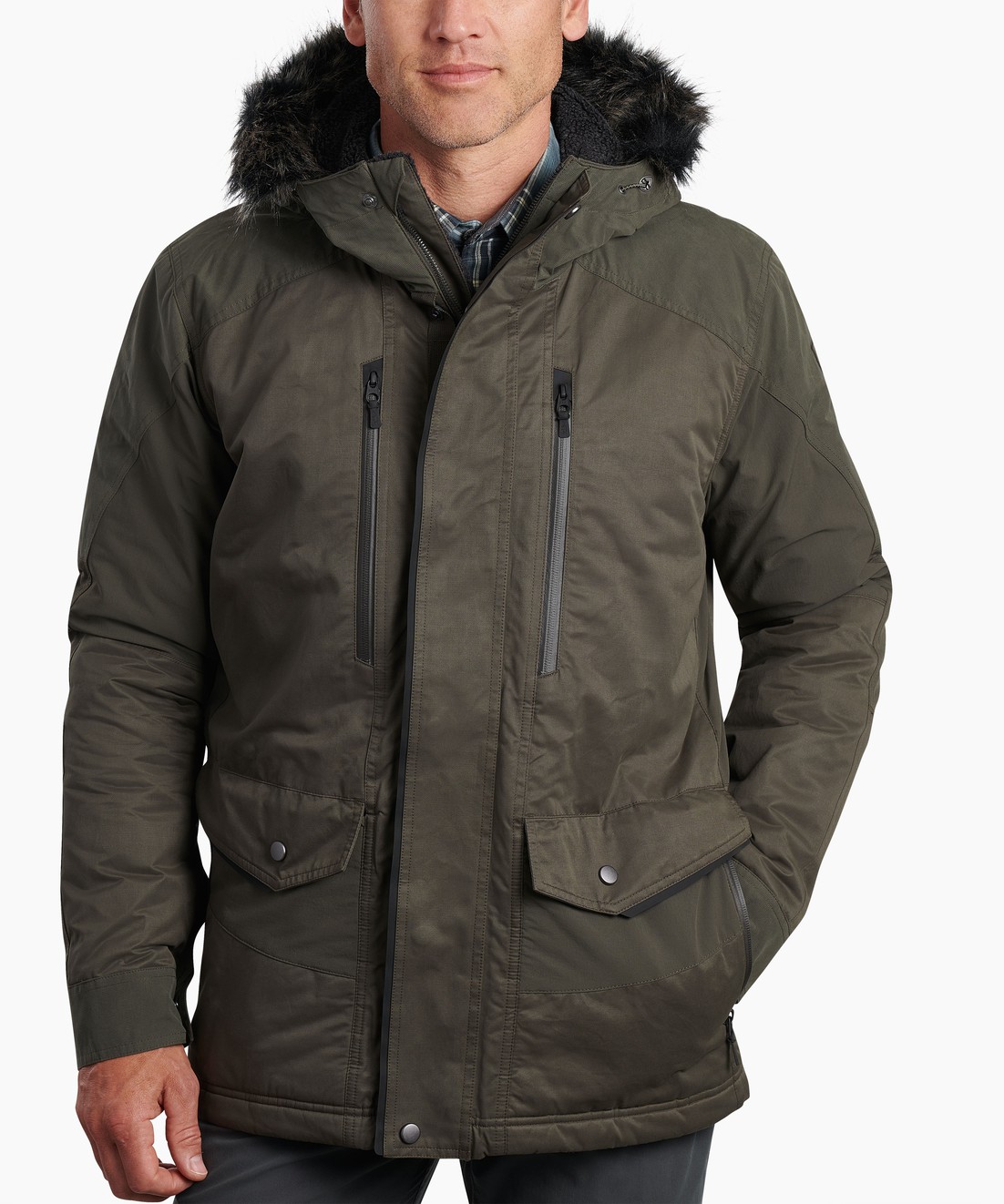 Ükon™ Fleece Lined Hoody - DARK MOSS