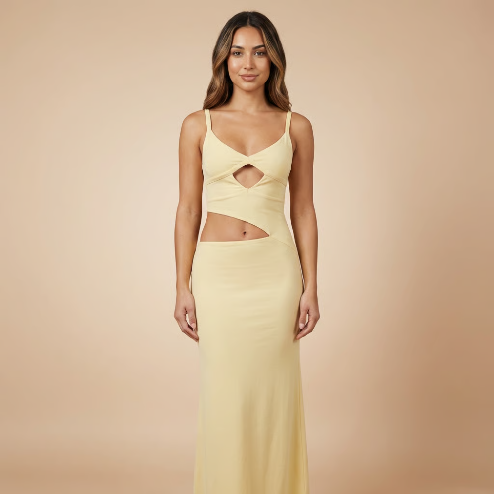 Women's Cocktail Cutout V Neck Maxi Dress - product image 5