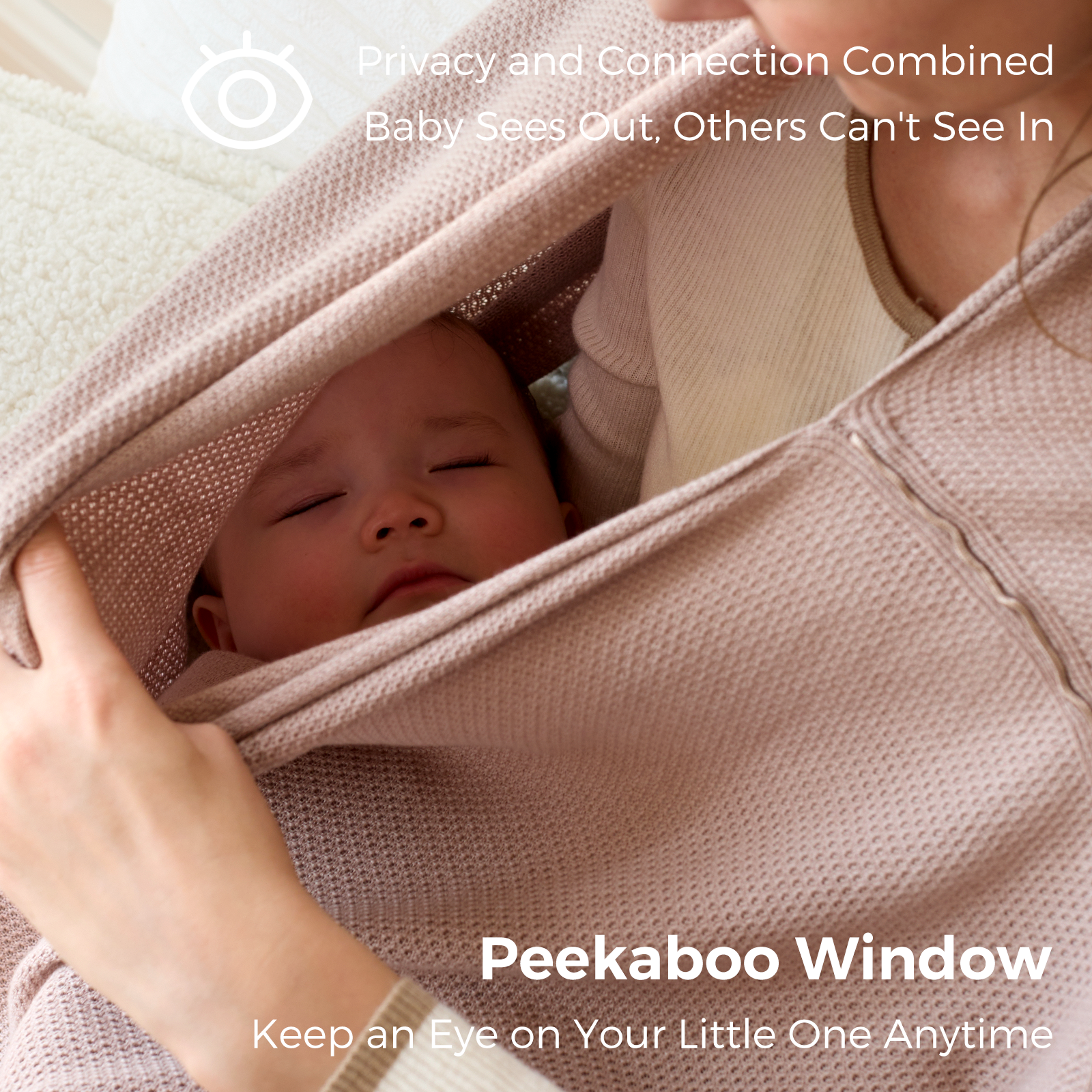 Women's Lightweight Knit Nursing Cover Poncho with Window - product image 3