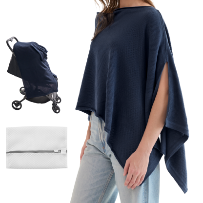 Women's Lightweight Knit Nursing Cover Poncho with Window - product image 26