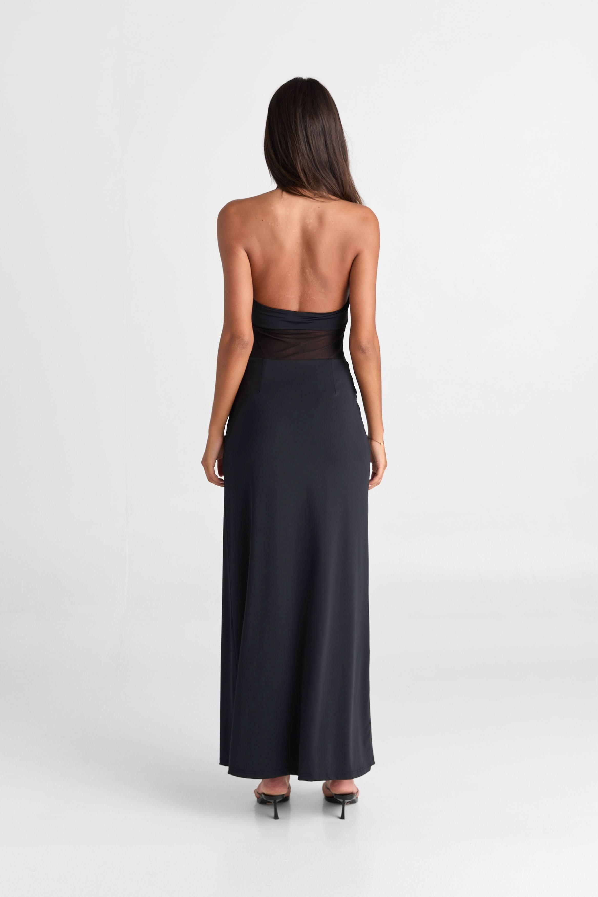 Women's Cocktail Sheer Mesh Scoop Neck Maxi Dress - product image 7