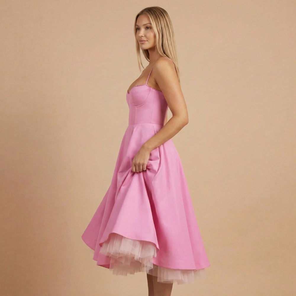 Women's Cocktail Sweetheart Neck Fit and Flare Midi Dress - product image 18