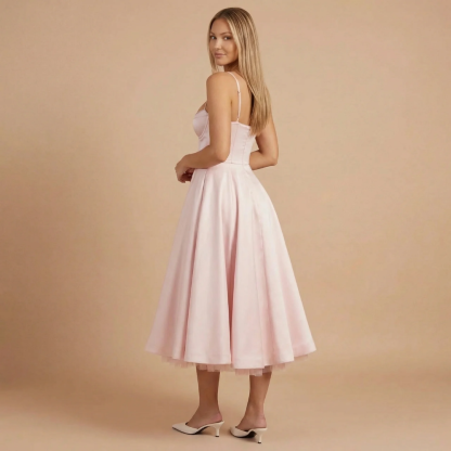 Women's Cocktail Sweetheart Neck Fit and Flare Midi Dress - product image 15