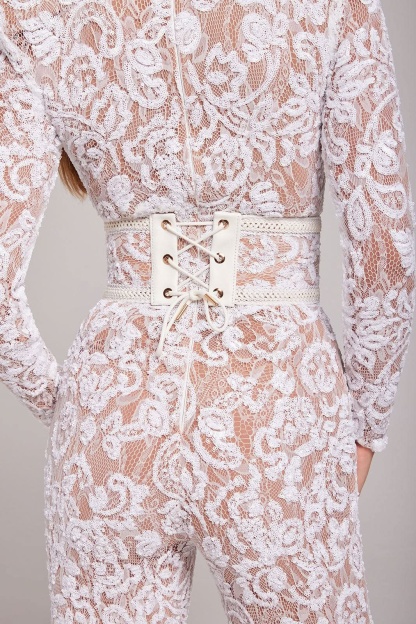 Women's Cocktail Sequin Lace Long Sleeve Wide Leg Jumpsuit - product image 8