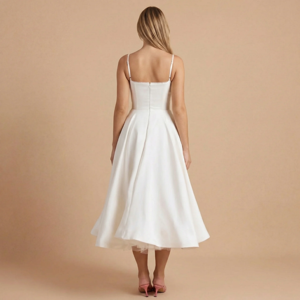 Women's Cocktail Sweetheart Neck Fit and Flare Midi Dress - product image 16