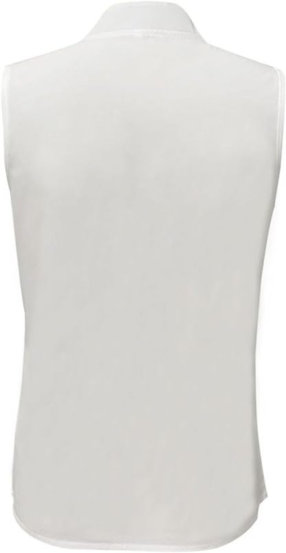 Women's Cocktail V Neck Sleeveless Wrap Blouse Top