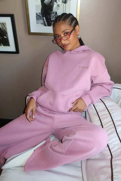 Basic Girl Oversized Edikted Hoodie - PINK