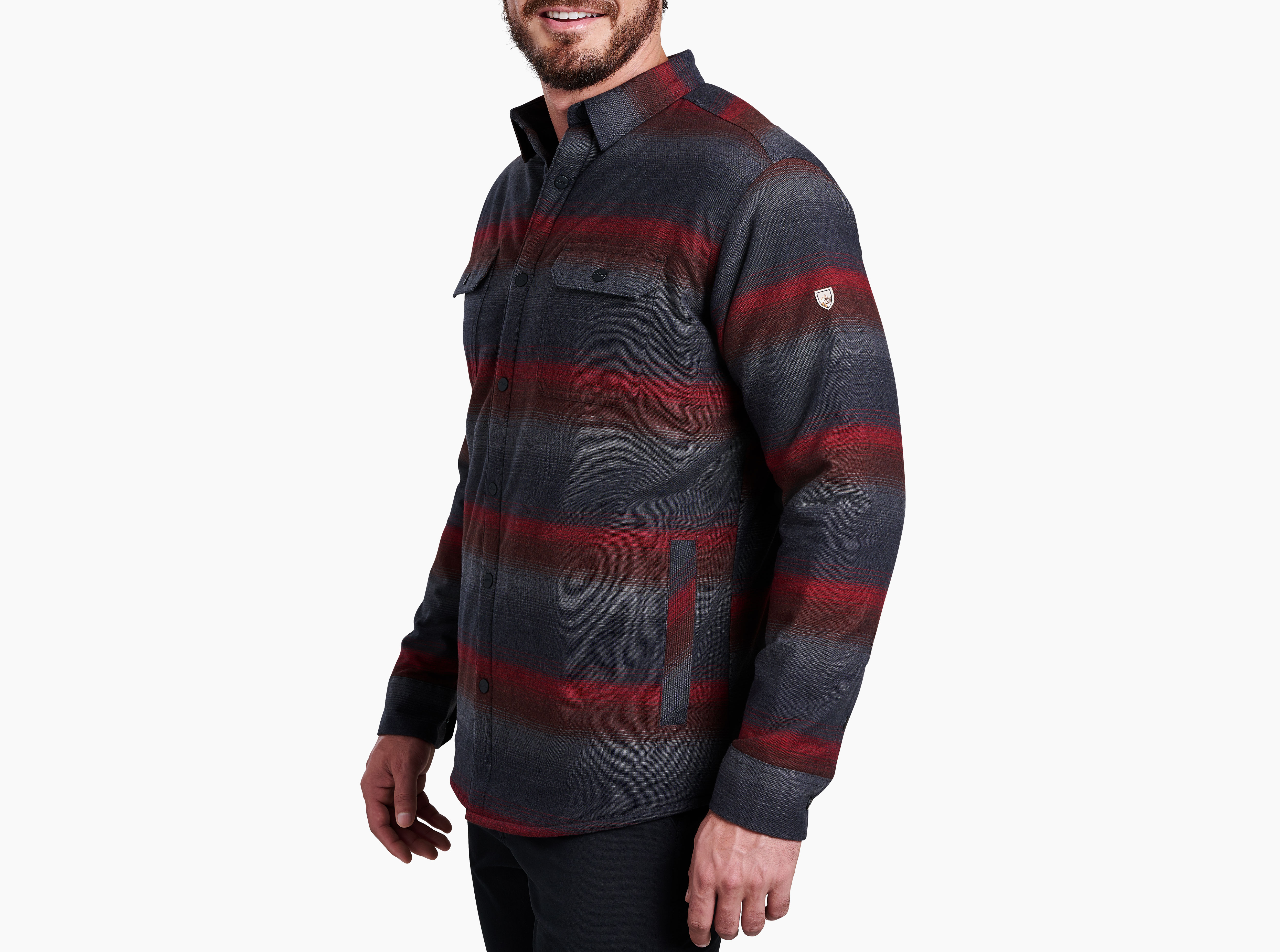 Joyrydr™ Shirt-Jac - BRICK CHARCOAL