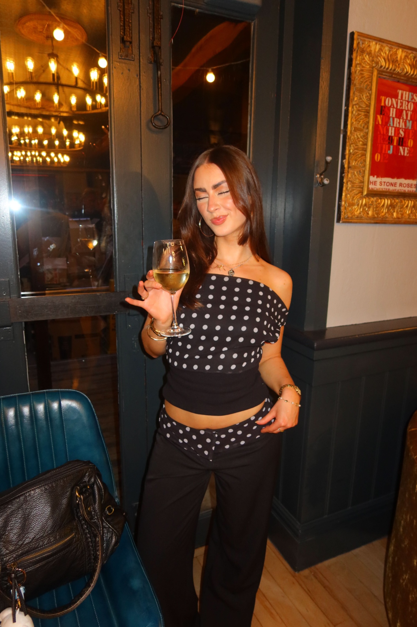 Women's Cocktail One Shoulder Polka Dot Crop Top - product image 12