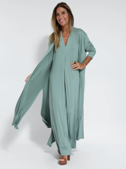 Women's Cocktail Sleeveless V Neck Maxi Dress With Slit