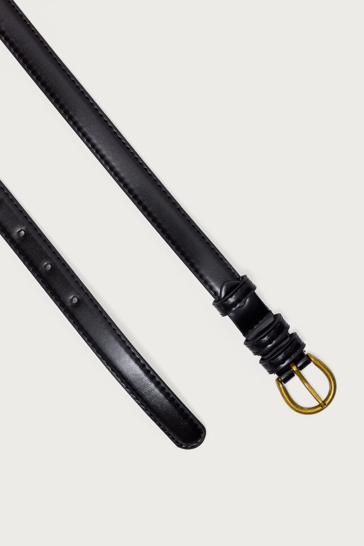 Goldey Faux Leather Belt - BLACK