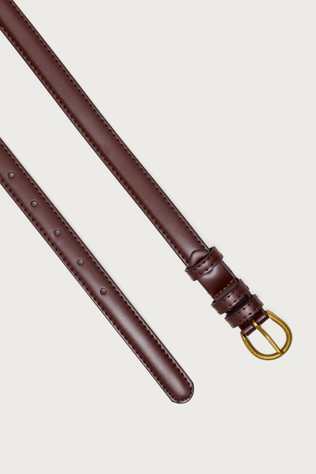 Goldey Faux Leather Belt - BROWN