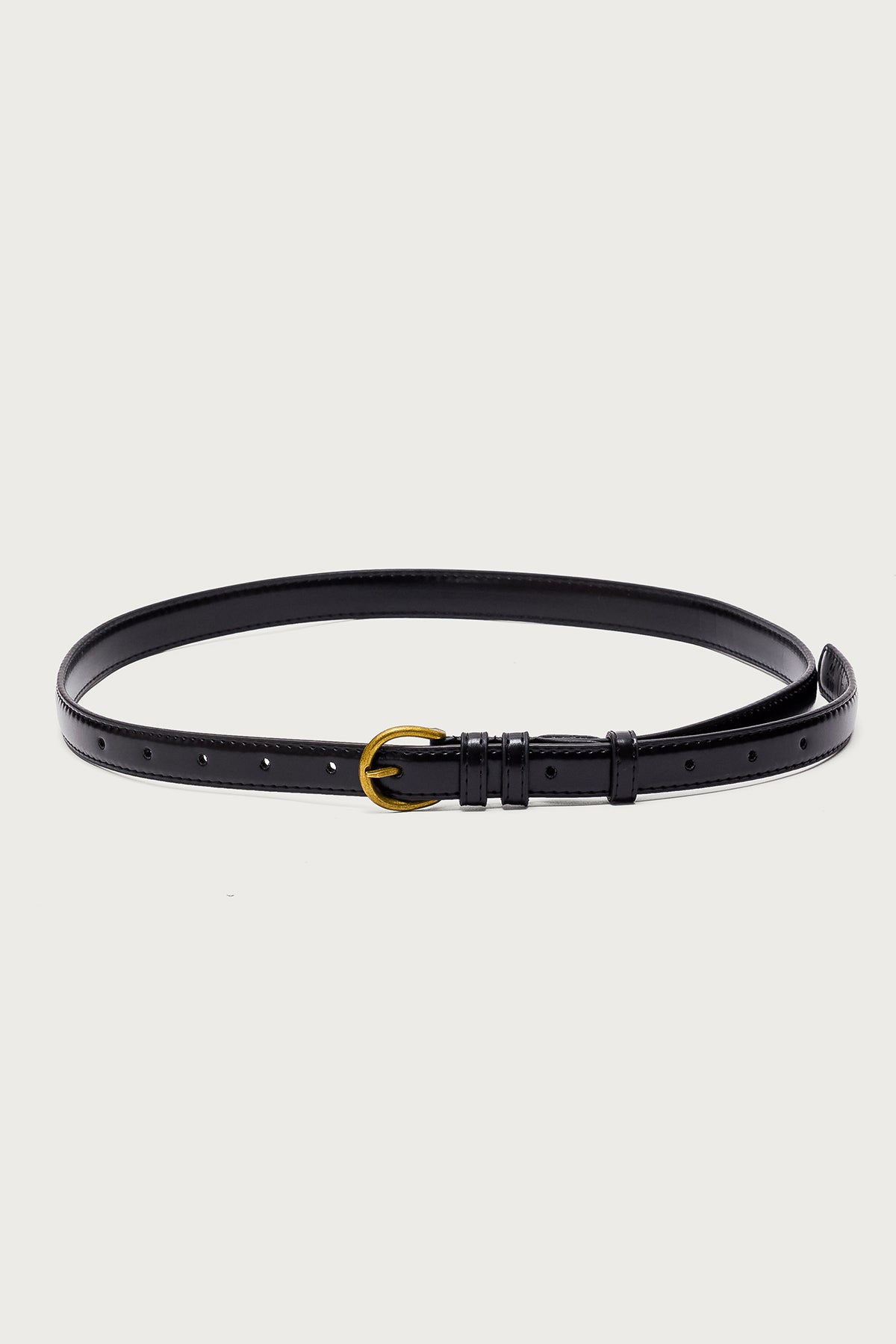 Goldey Faux Leather Belt - BLACK