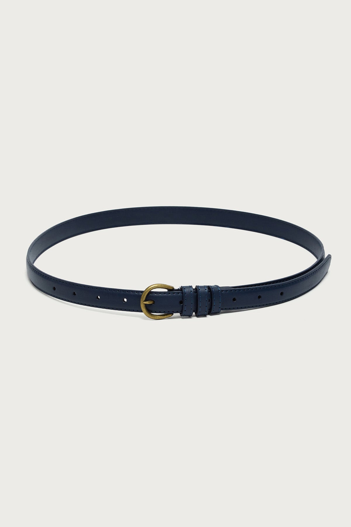 Goldey Faux Leather Belt - NAVY