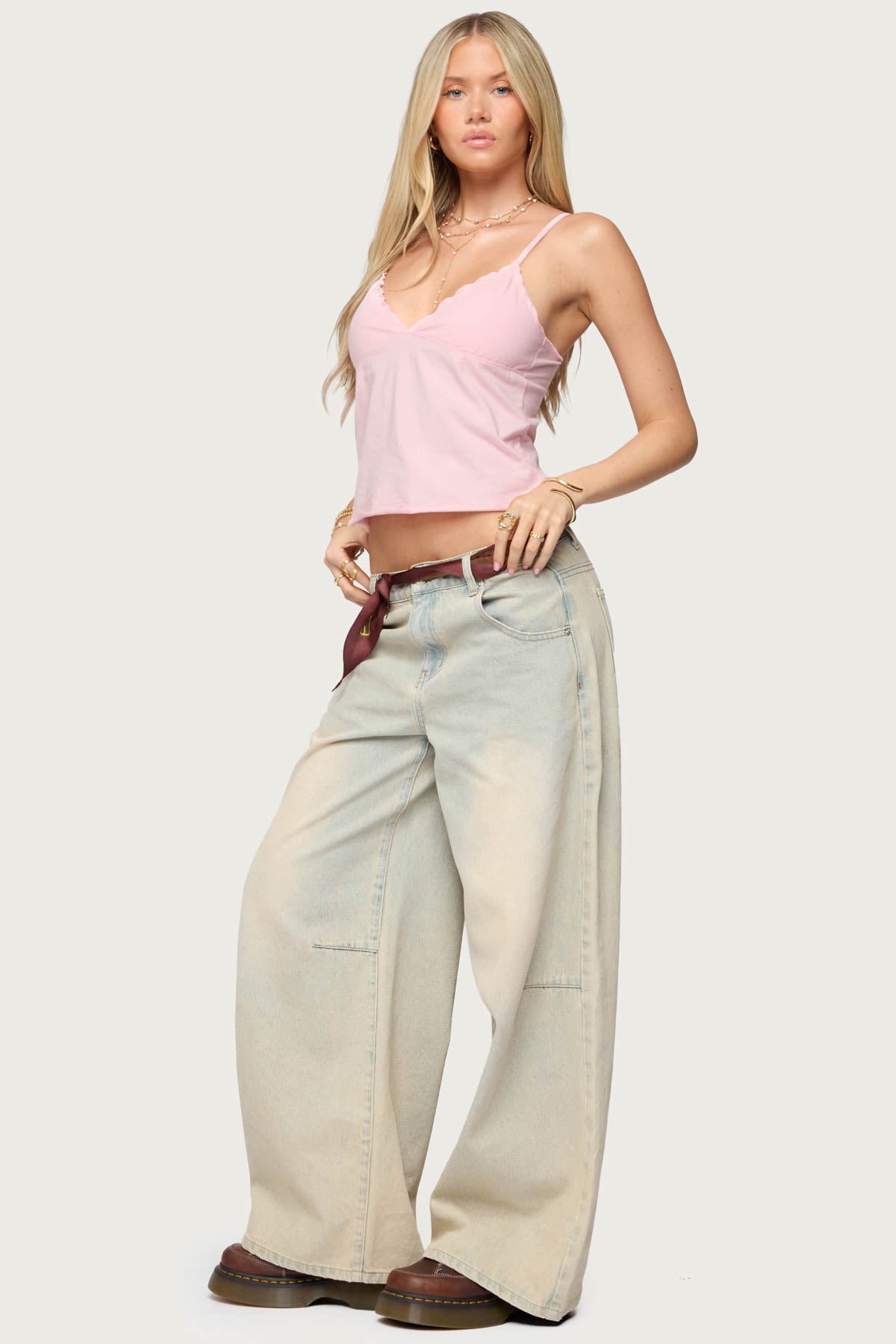 Glendon Babydoll Top - LIGHT PINK