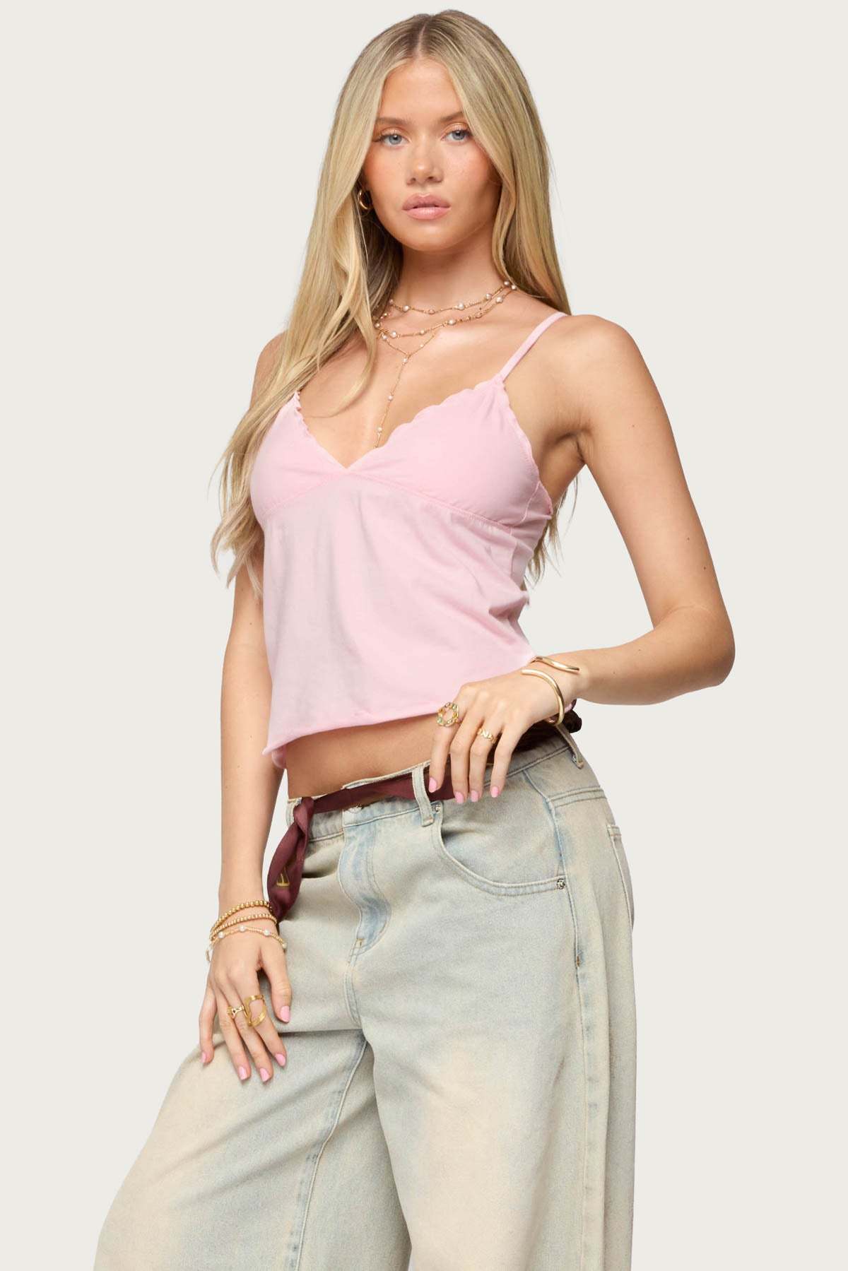 Glendon Babydoll Top - LIGHT PINK