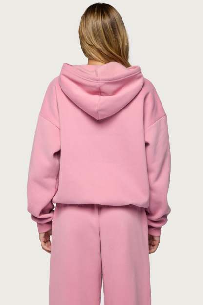 Basic Girl Oversized Edikted Hoodie - PINK