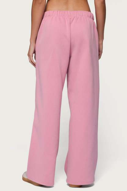 Basic Girl Wide Leg Edikted Sweatpants - PINK