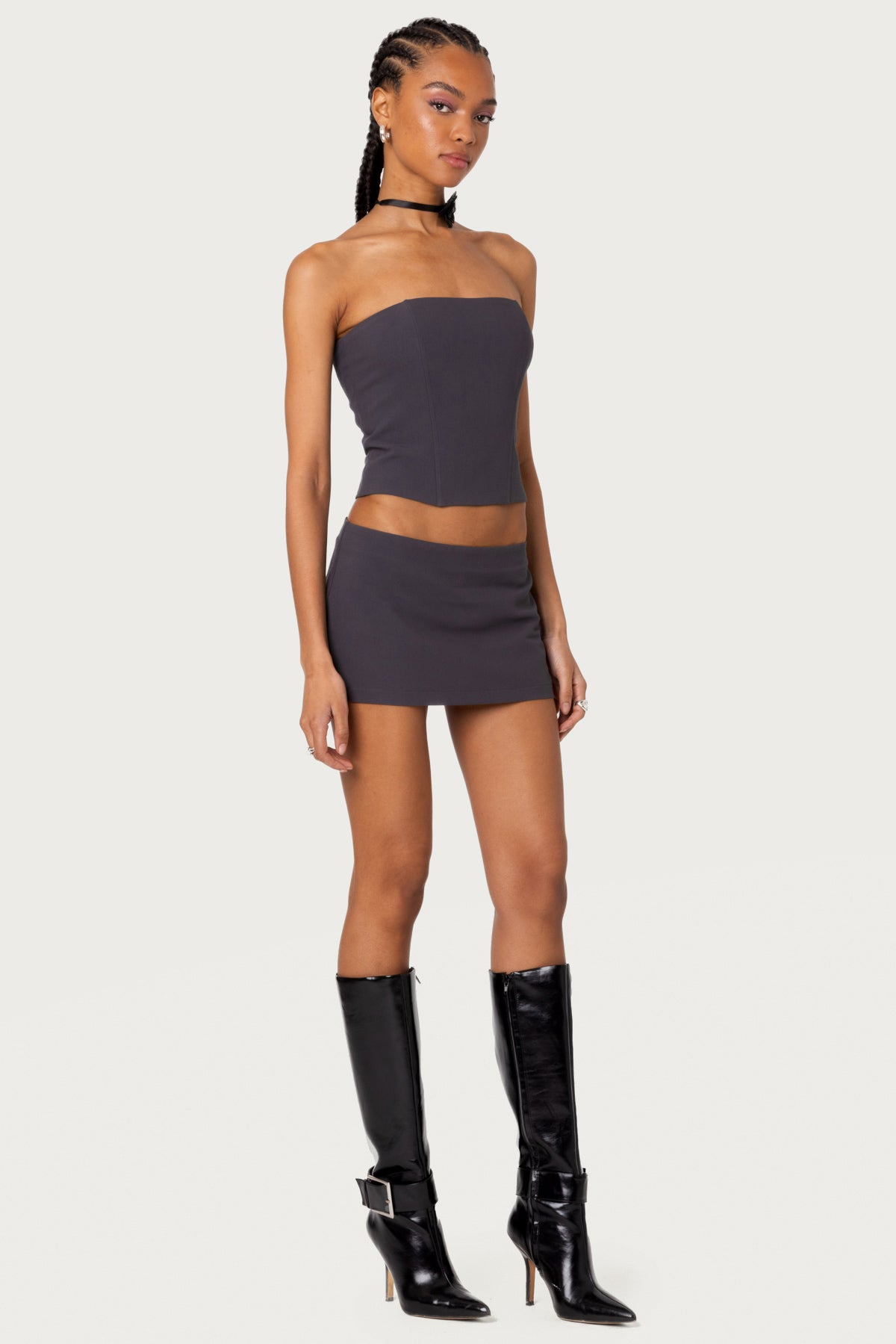 Piper Micro Skort - DARK GRAY