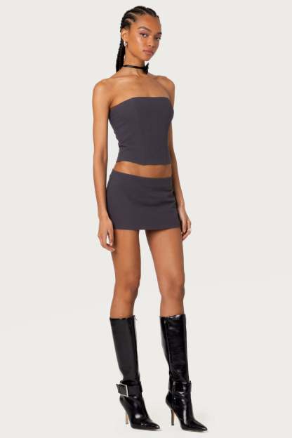 Piper Micro Skort - DARK GRAY