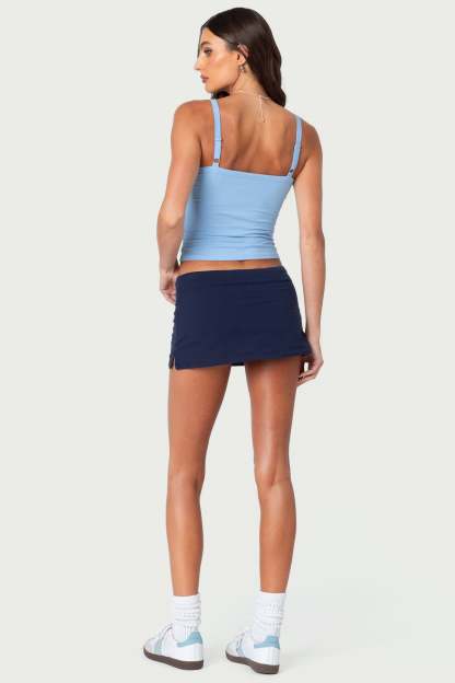 Bayside Slitted Micro Skort - NAVY