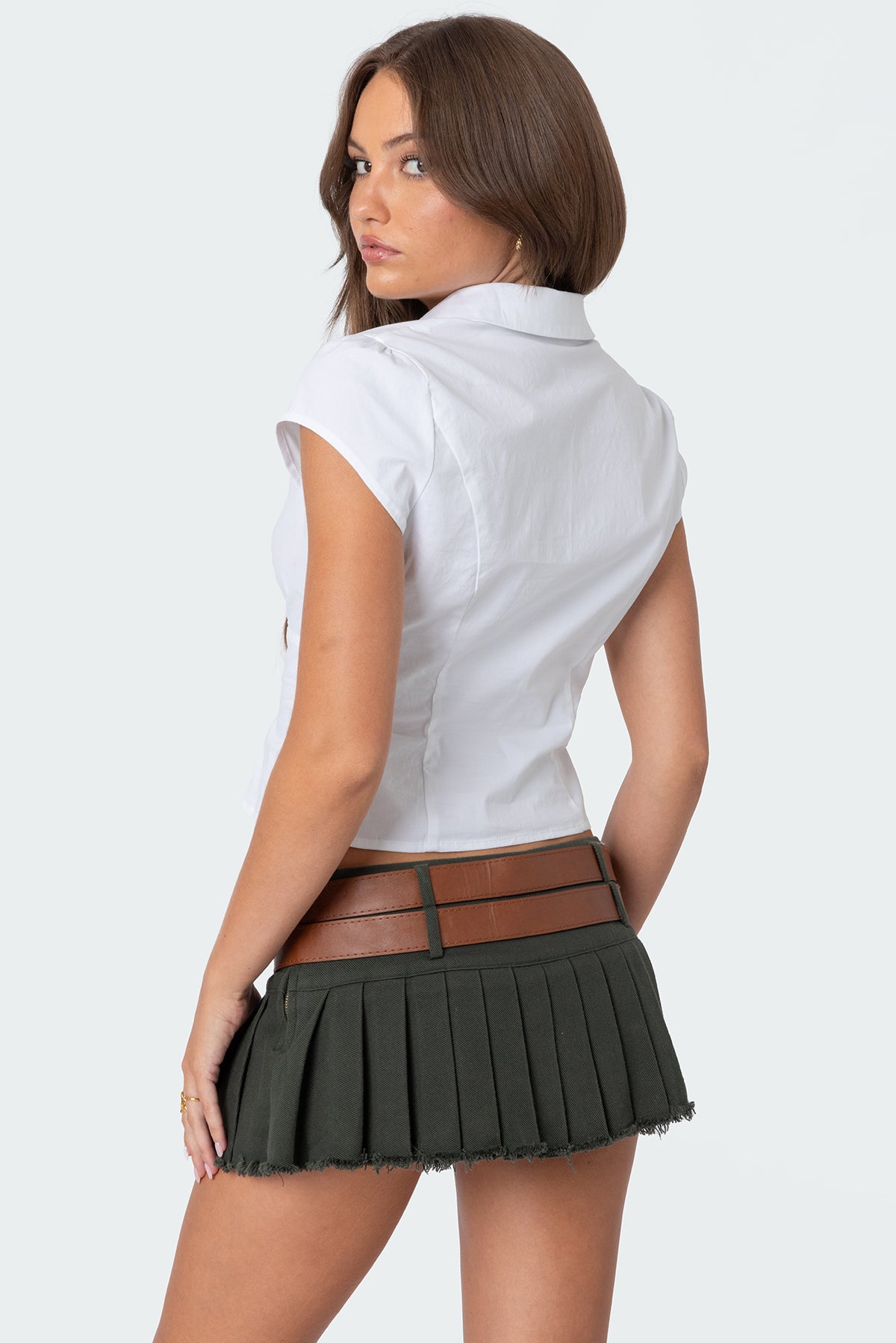 Massie Tailored Button Up Shirt - WHITE