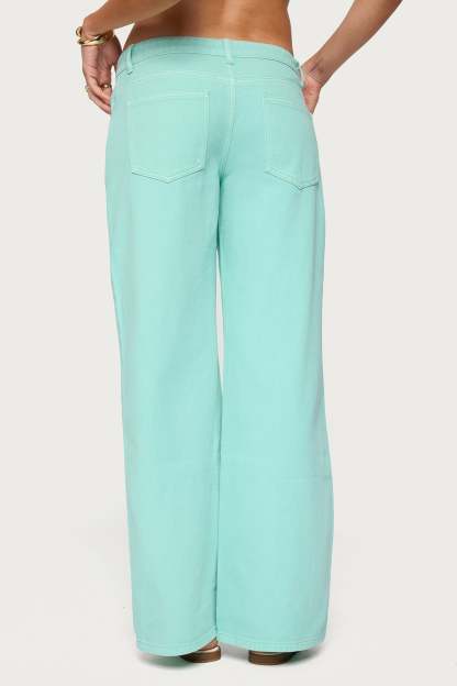 Roman Low Rise Baggy Jeans - AQUA