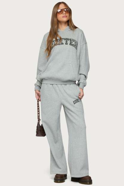 Edikted Crush Oversized Hoodie - DARK GRAY MELANGE