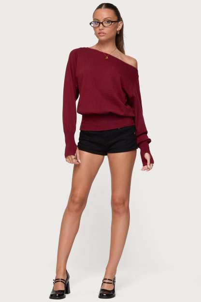 Jagger Low Rise Denim Shorts - BLACK