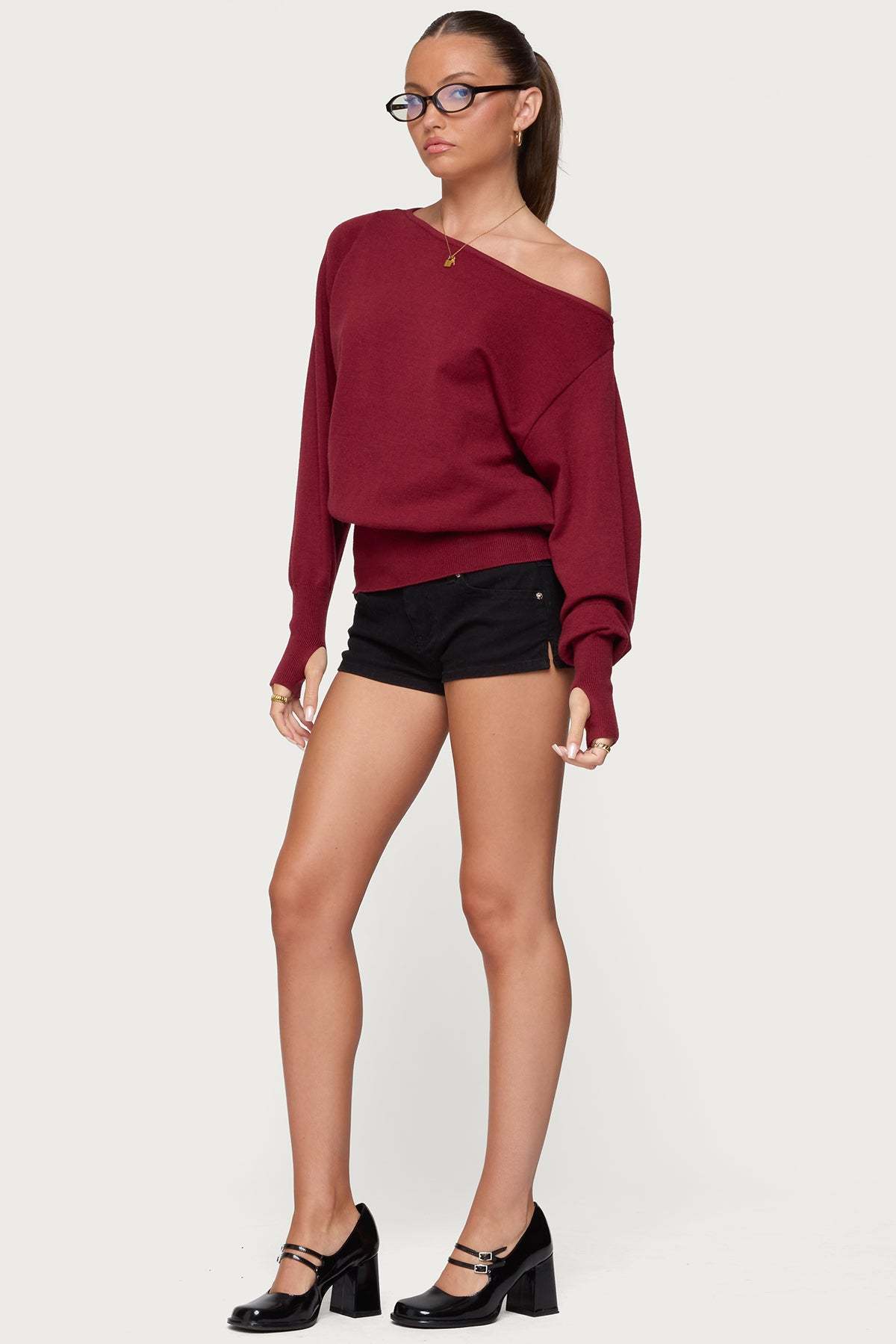 Jagger Low Rise Denim Shorts - BLACK