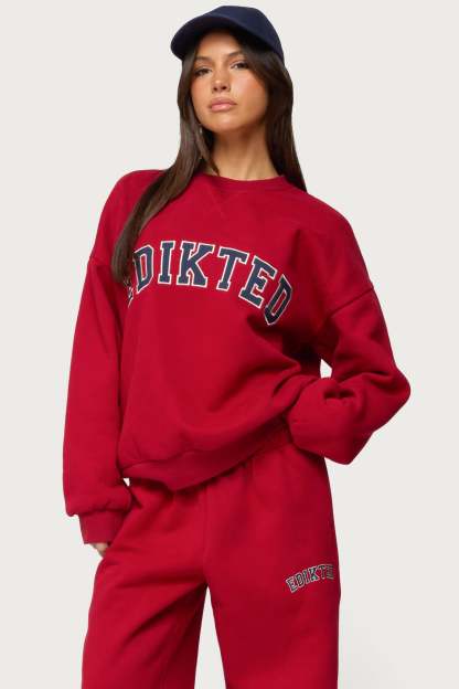 Edikted Major Sweatshirt - RED