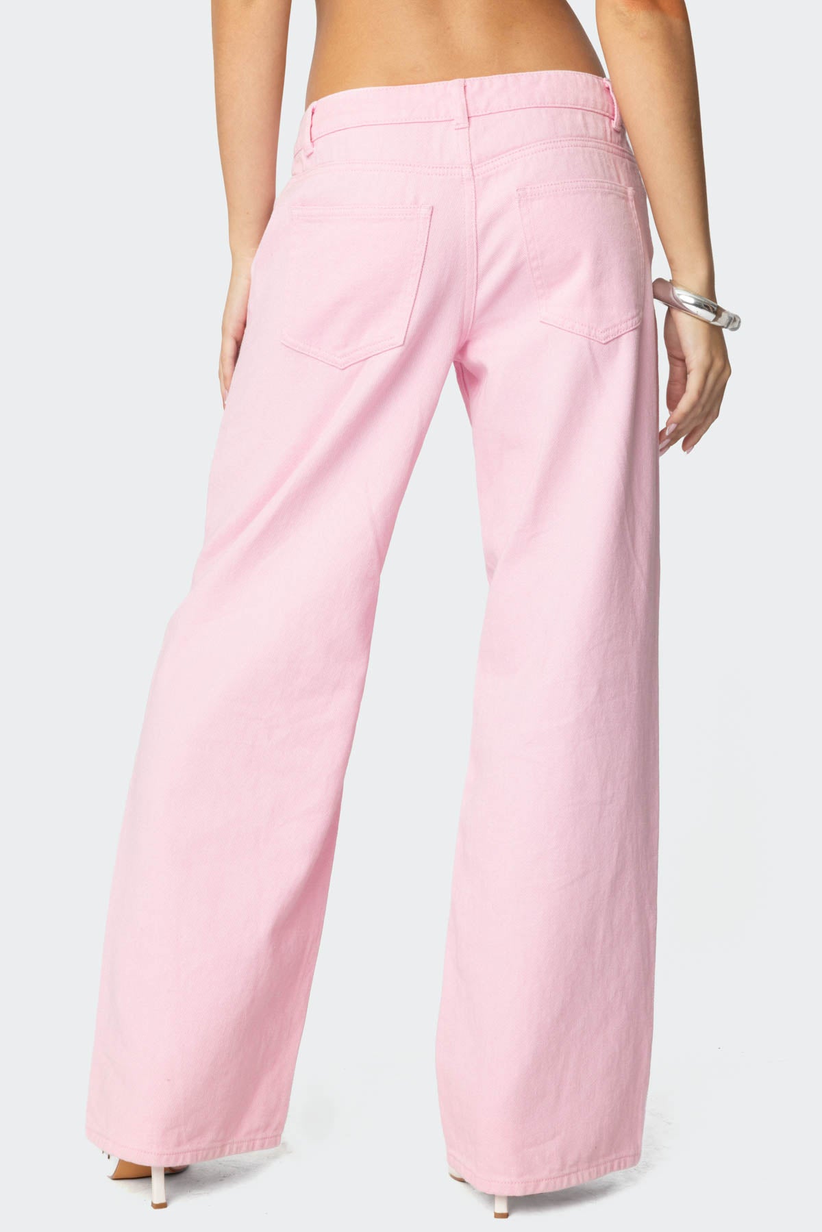 Roman Low Rise Baggy Jeans - PINK