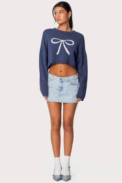 Chiara Denim Micro Skirt - LIGHT BLUE