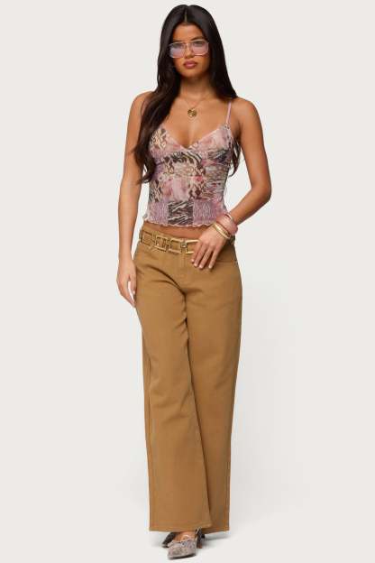 Roman Low Rise Baggy Jeans - CAMEL