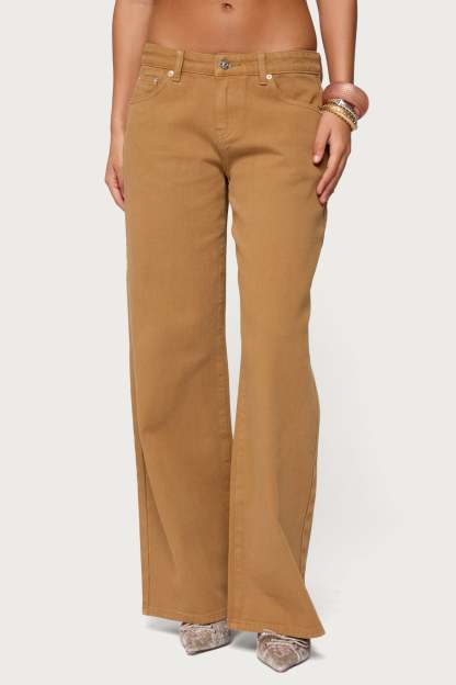 Roman Low Rise Baggy Jeans - CAMEL