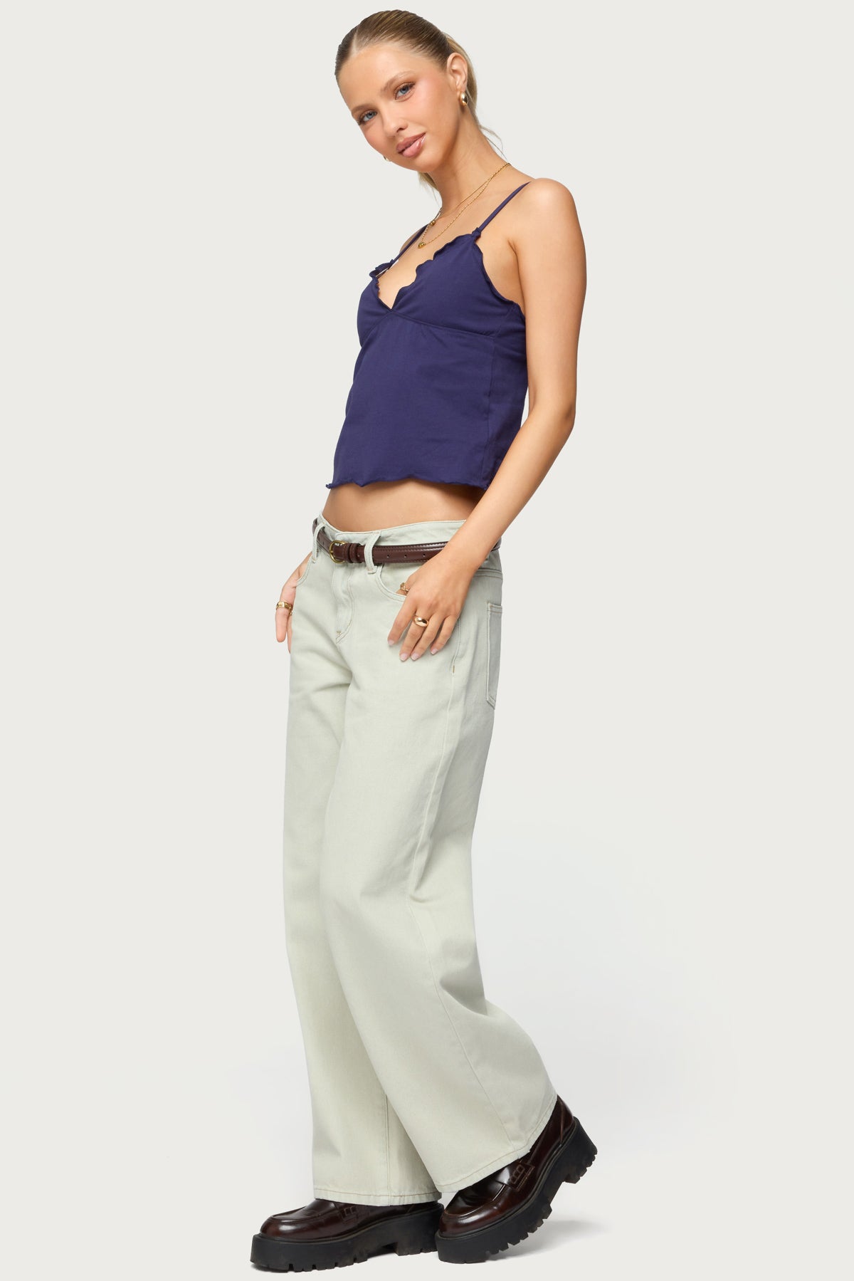 Glendon Babydoll Top - NAVY