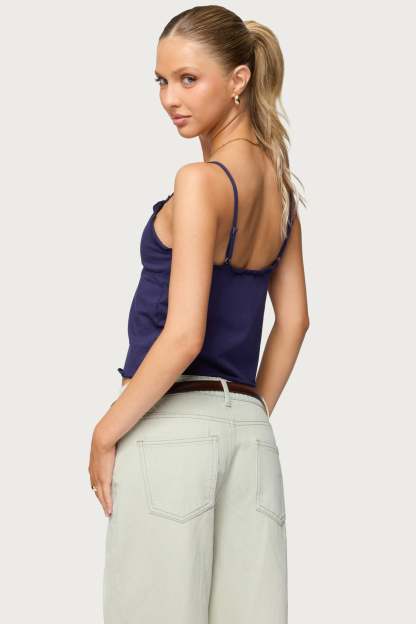 Glendon Babydoll Top - NAVY