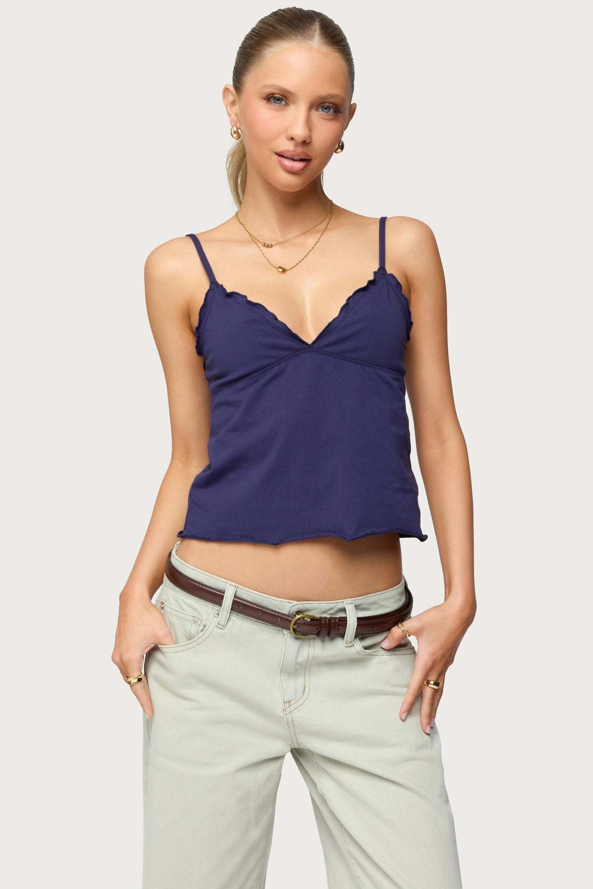 Glendon Babydoll Top - NAVY