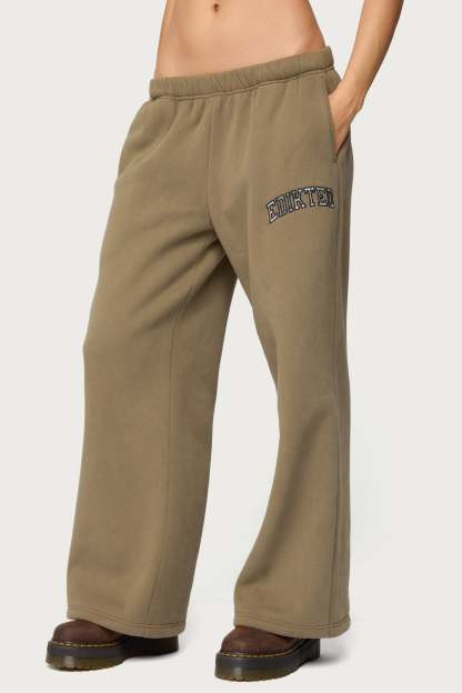 Edikted Crush Sweatpants - OLIVE